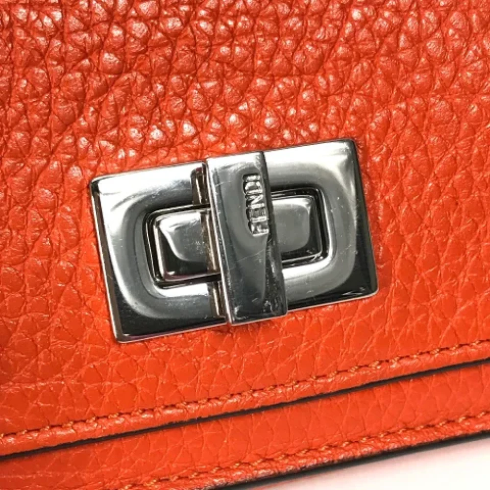 Fendi Vintage Pre-owned Leather wallets Orange Dames