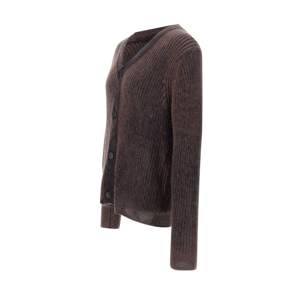 Paul Smith Heren wollen vest aubergine V-hals Brown Heren