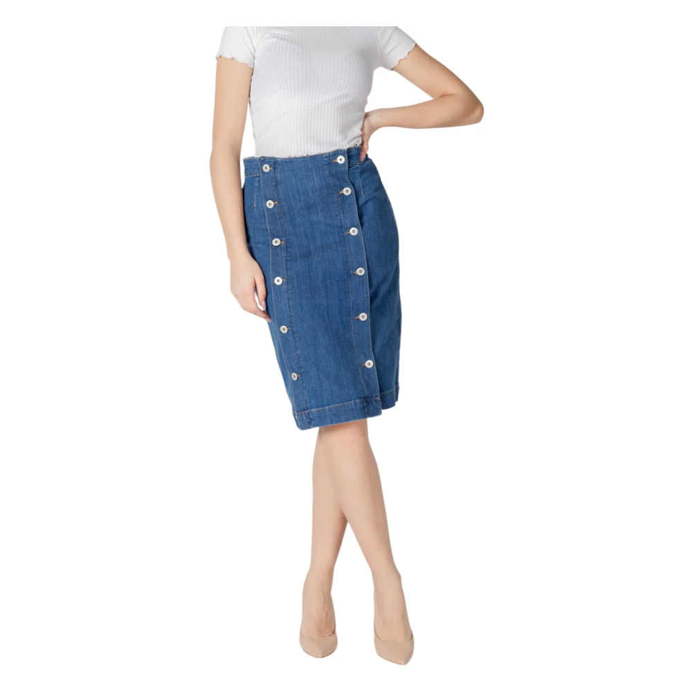 Ichi Dames Longuette Katoen Elastaan Collectie Blue Dames
