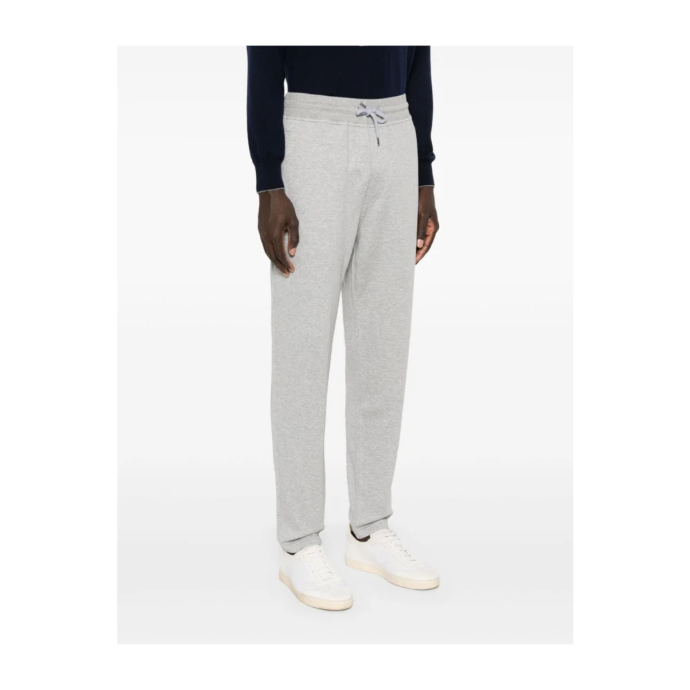 BRUNELLO CUCINELLI Grijze joggingbroek met elastische taille Gray Heren