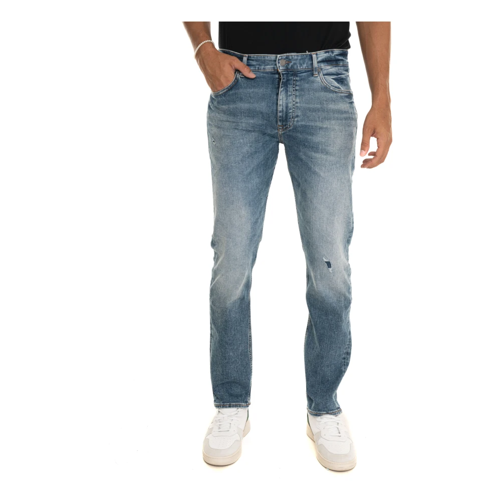 Boss Slim-Fit 5-Pocket Jeans met Uitsparingen Blue Heren