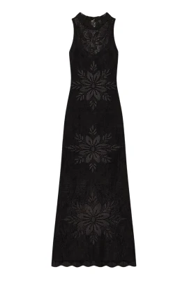 Mesh Floral Maxi Klänning