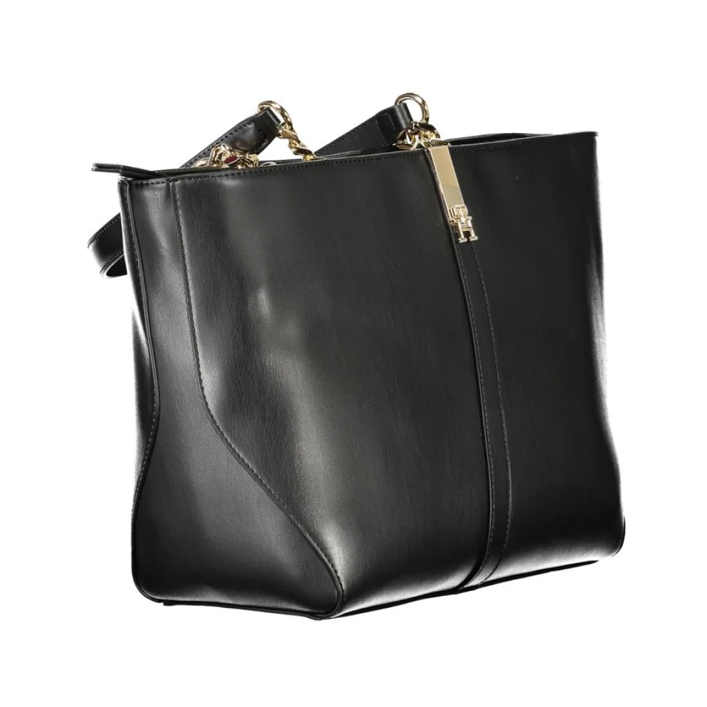 Tommy Hilfiger Zwarte Polyethyleen Handtas | To-33664 Black Dames