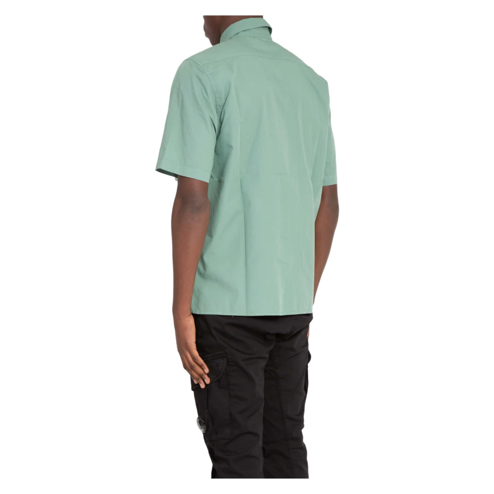 C.P. Company Ripstop Korte Mouw Shirt Green Heren