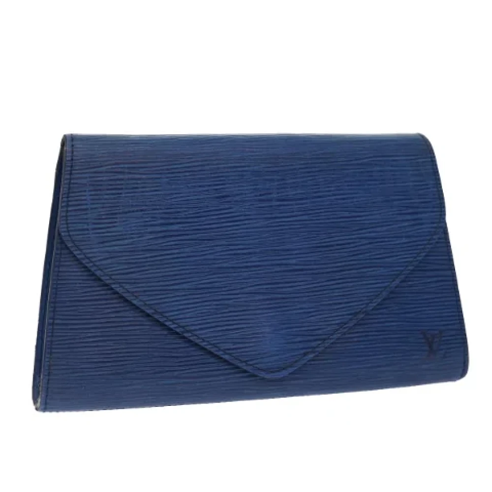 Louis Vuitton Vintage Pre-owned Leather clutches Blue Dames