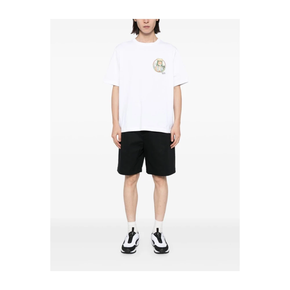 Maison Kitsuné Vos Oversize Tee-Shirt Wit White Heren