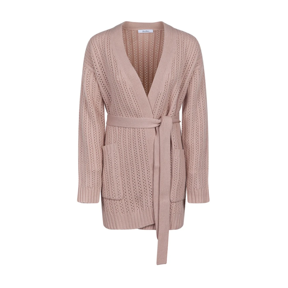 Max Mara Geperforeerde Cardigan in Cipria Kleur Pink Dames