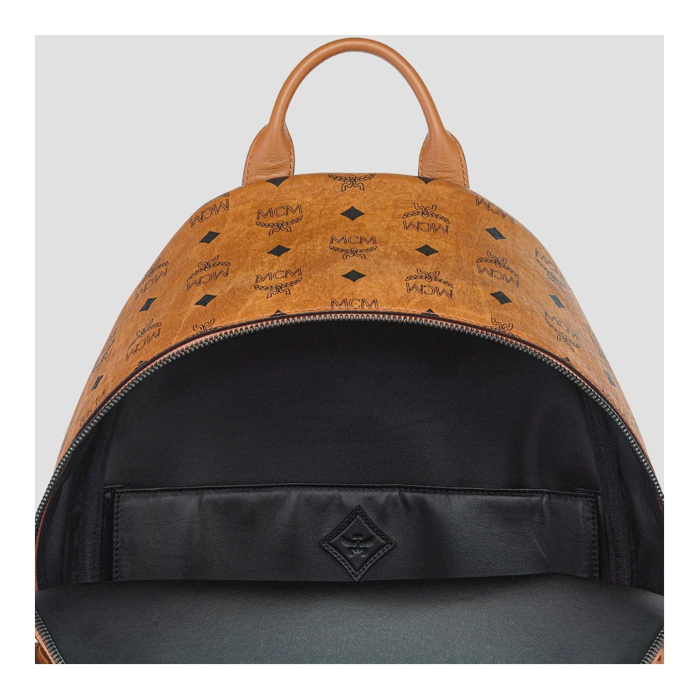 MCM Stark Rugzak in Visetos Brown Unisex