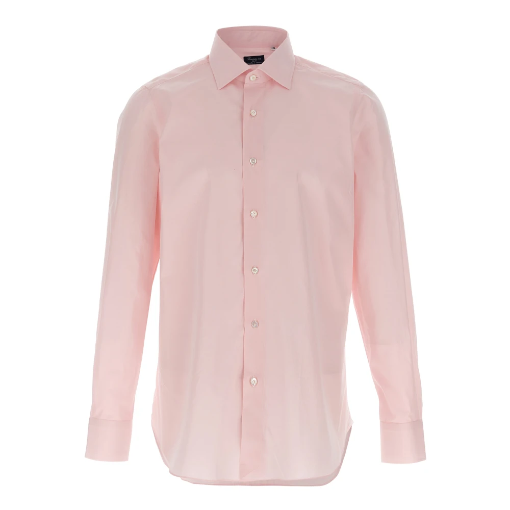 Finamore Pink Formal Shirts, Male, 4XL, Napoli Shirt