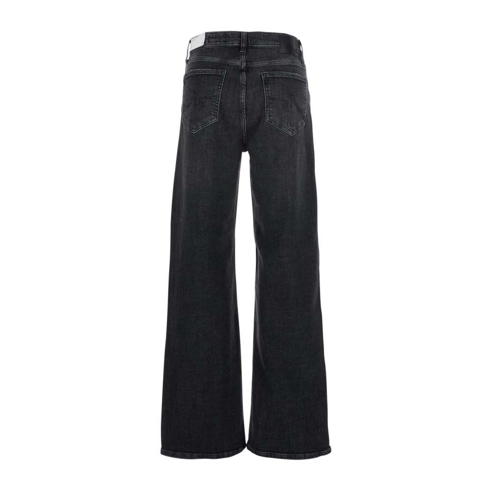 adriano goldschmied Grijze Denim Jeans met Logo Patch Gray Dames