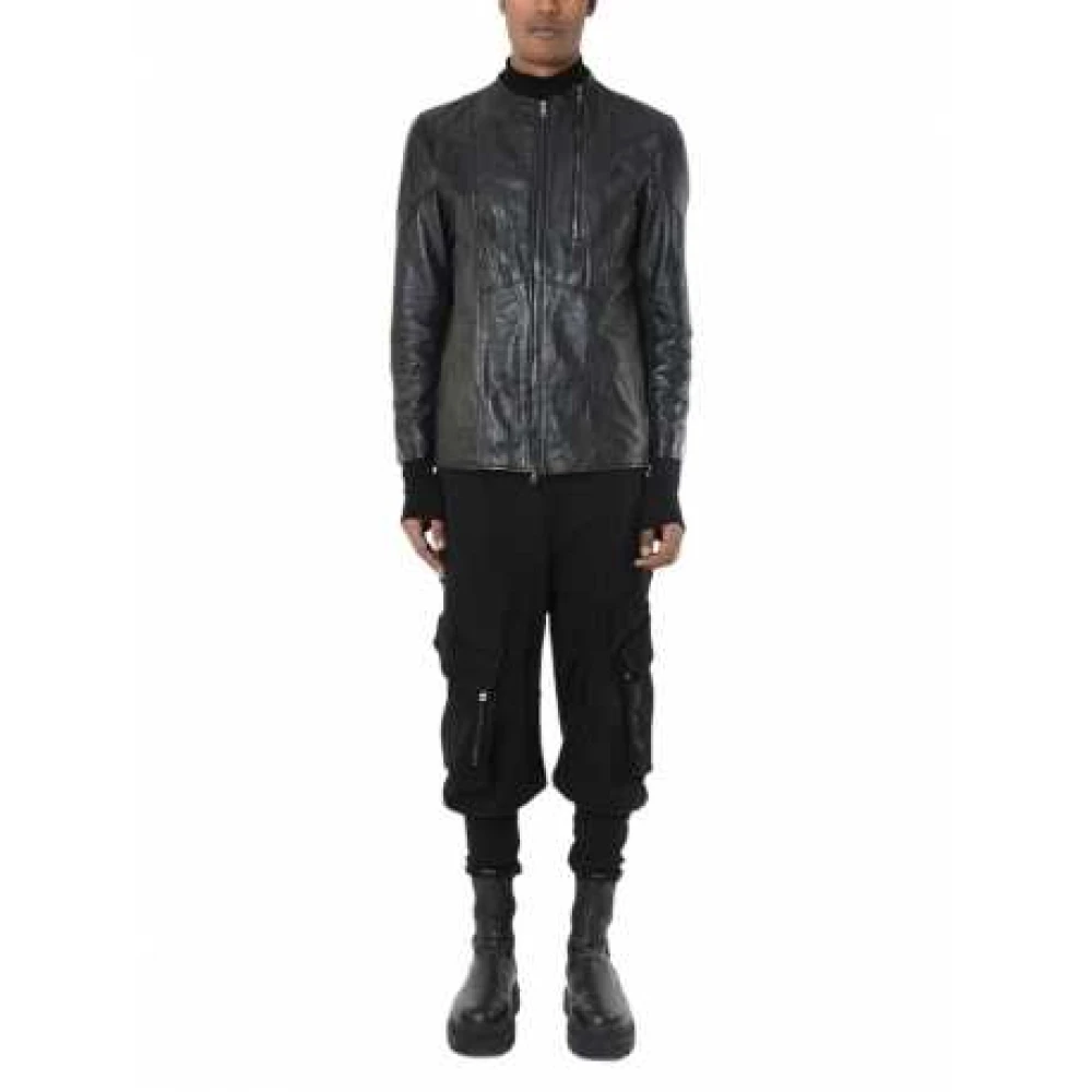 La Haine Inside Us Zwarte Leren Bikerjas Dubbele Rits Black Heren