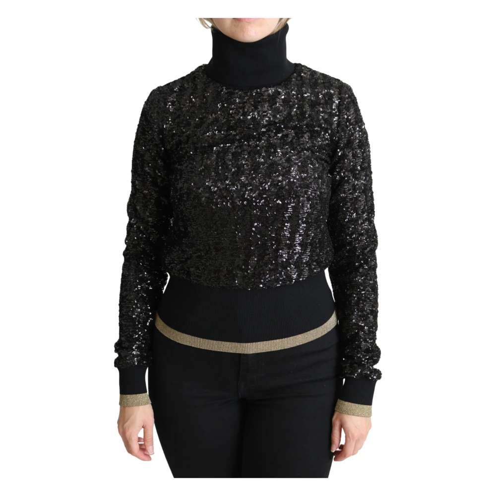 Dolce & Gabbana Turtle Neck Long Sleeve Pullover - Female - Turtlenecks - Black - Xs - Knitwear
