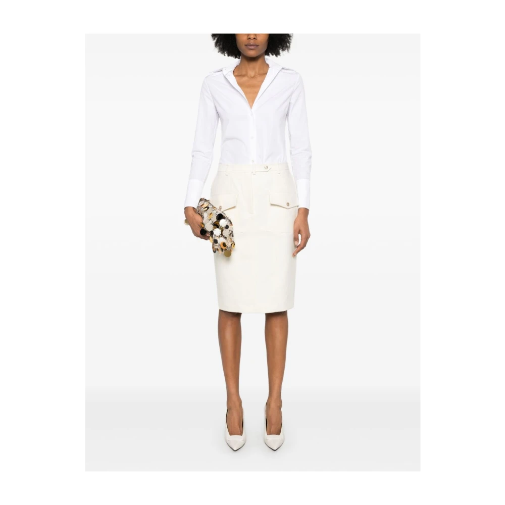 Tom Ford Beige Rok met Achtersplit Beige Dames