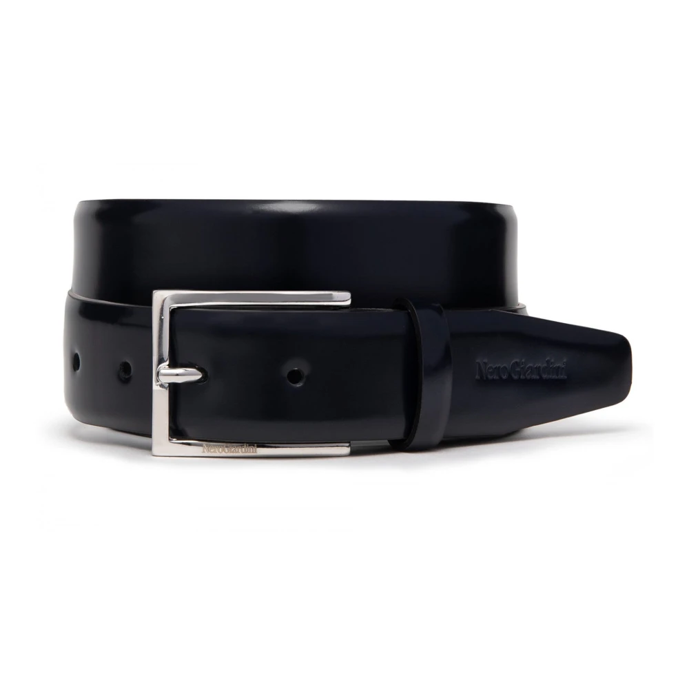 Nerogiardini Leren herenriem Blue Heren