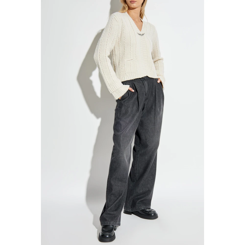 Zadig & Voltaire Wollen vest Travy Beige Dames