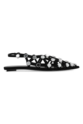 Grid öppen balletpumps