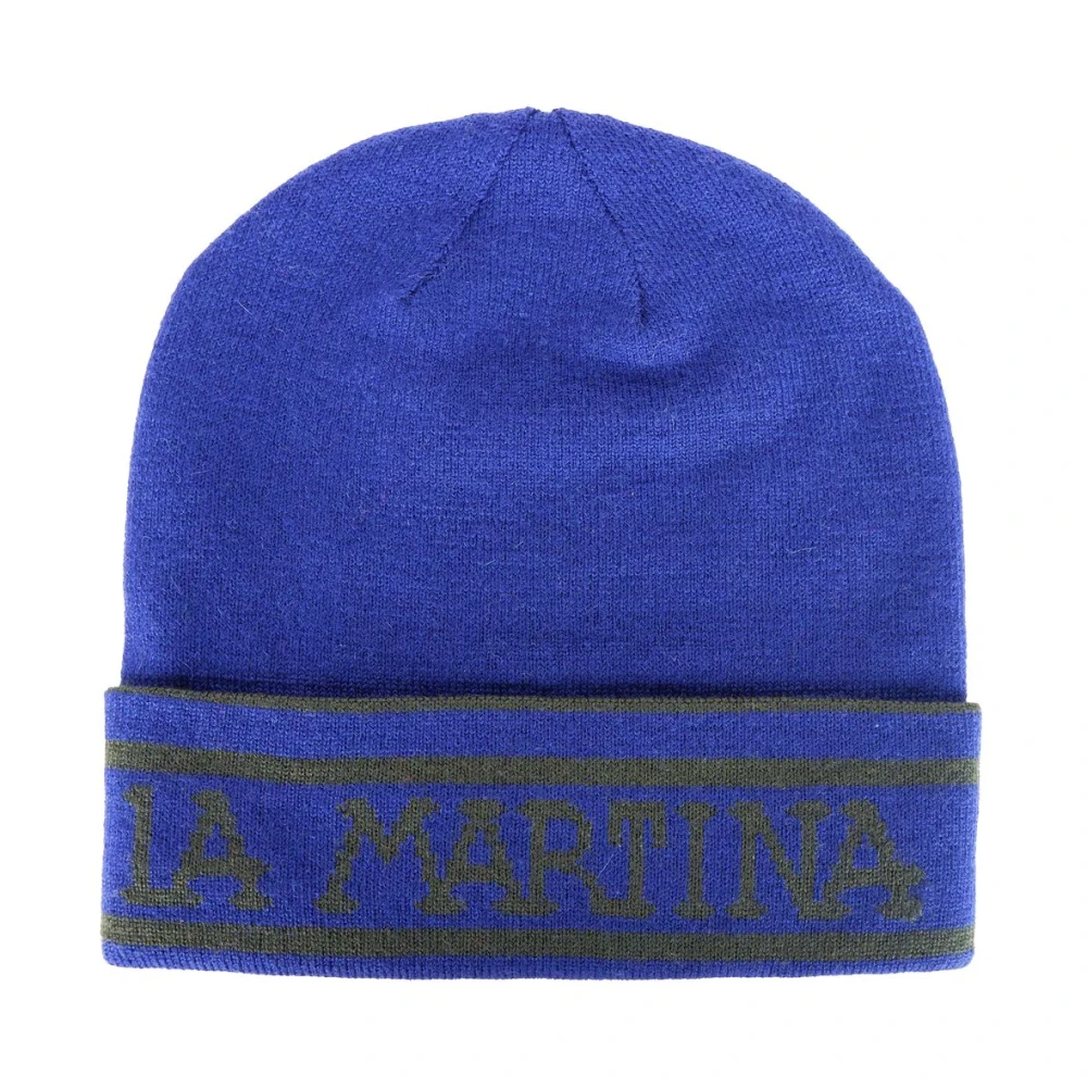LA MARTINA Blauwe Acryl Hoed Muts Blue Heren