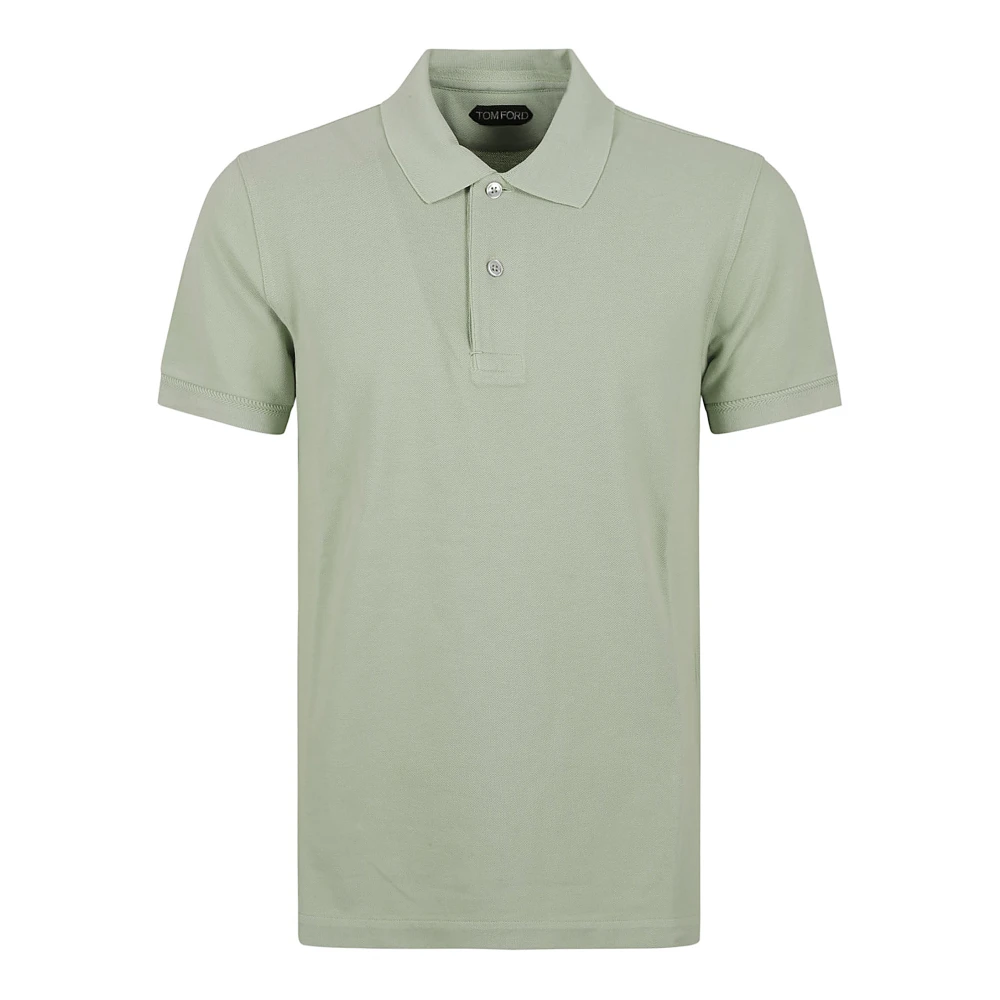 Tom Ford Heren Tennis Piquet Polo Shirt Green Heren