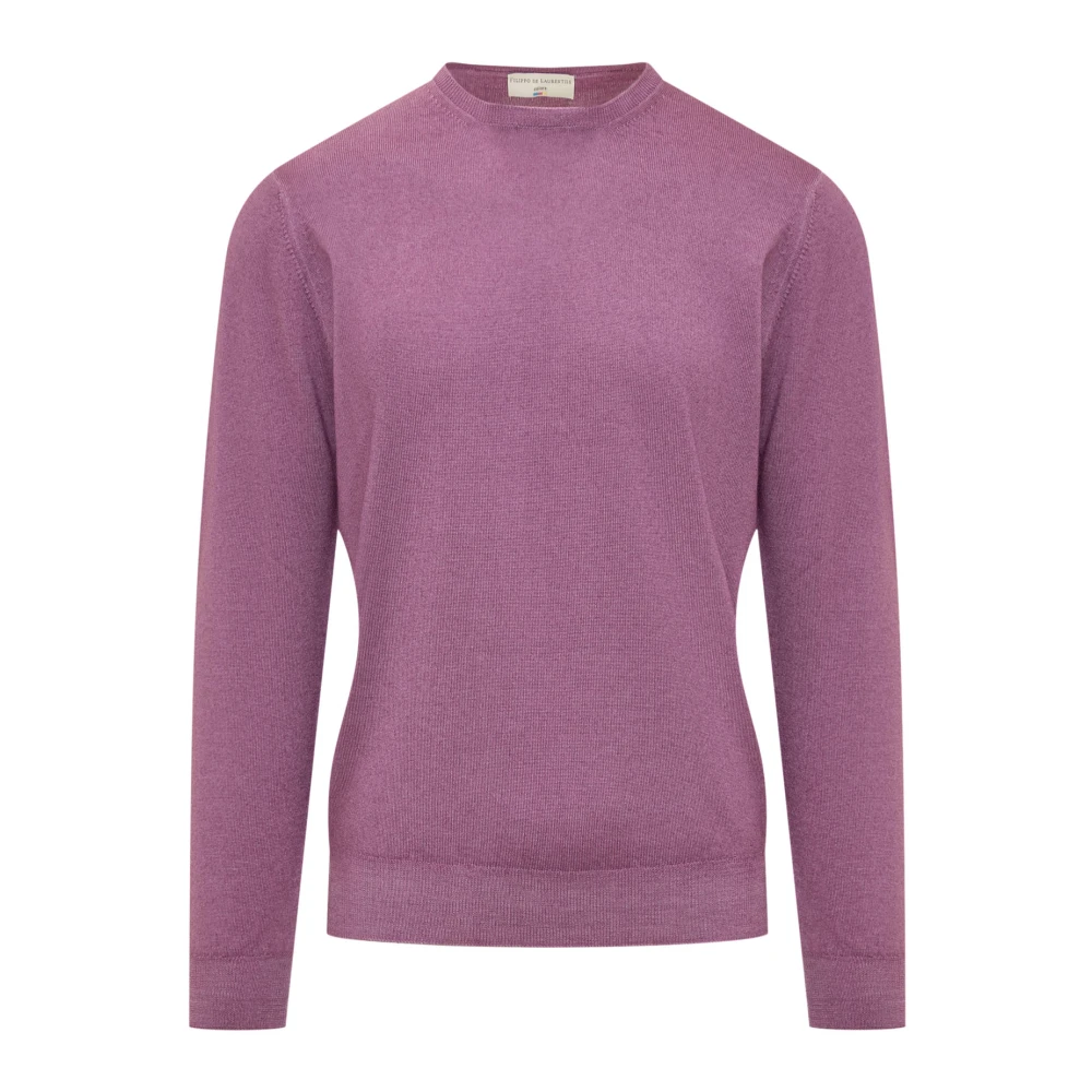 Filippo De Laurentiis Paarse Crew Neck Sweater Purple Heren