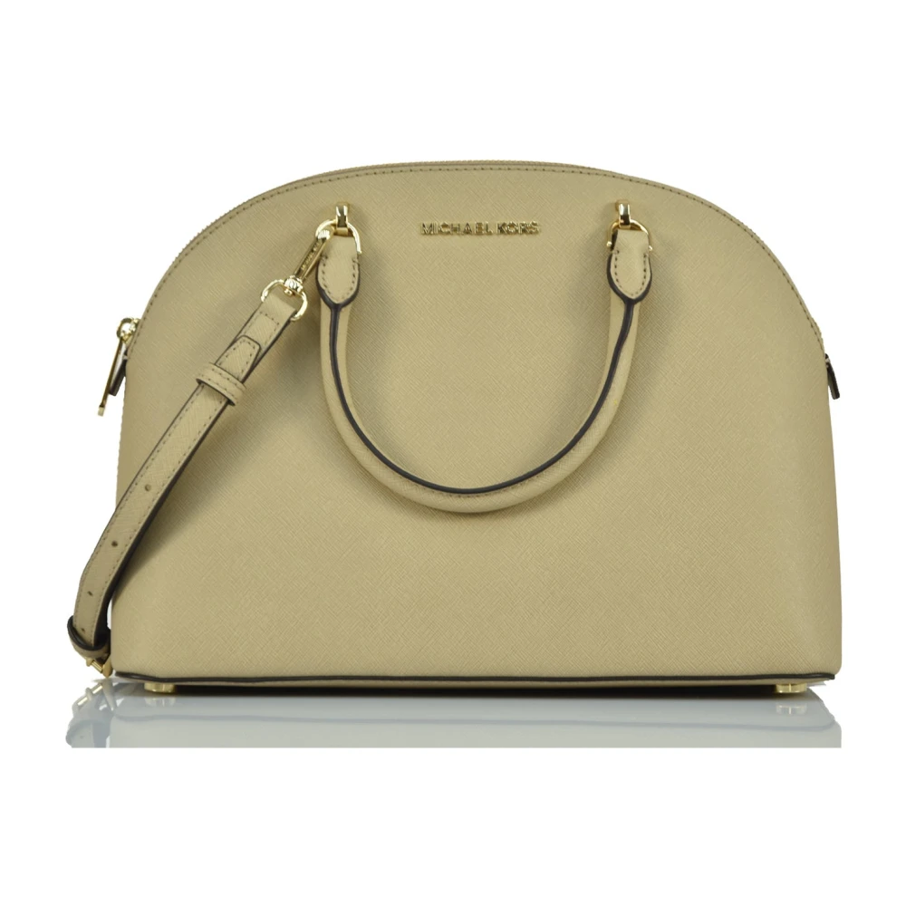 Michael Kors Emmy Large Dome Schoudertas Beige Dames