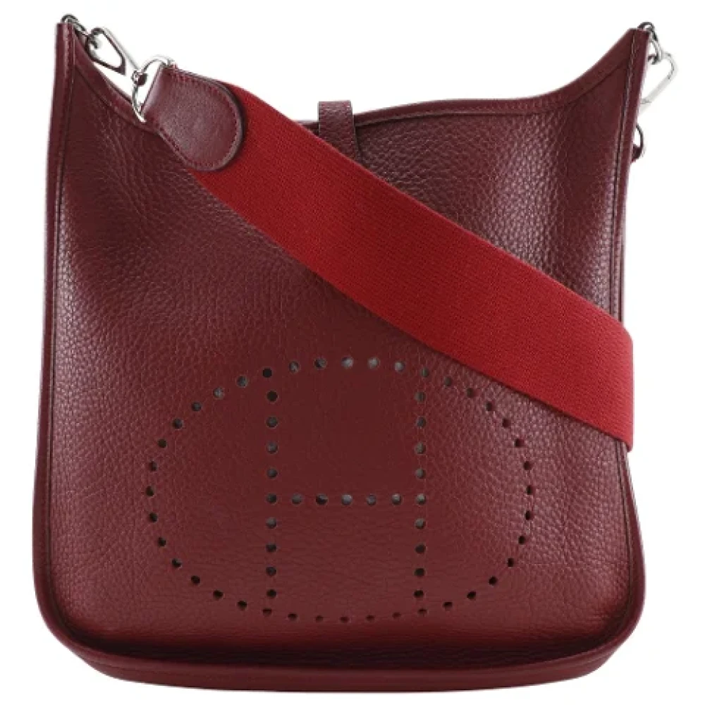 Hermès Vintage Pre-owned Leather shoulder-bags Red Dames