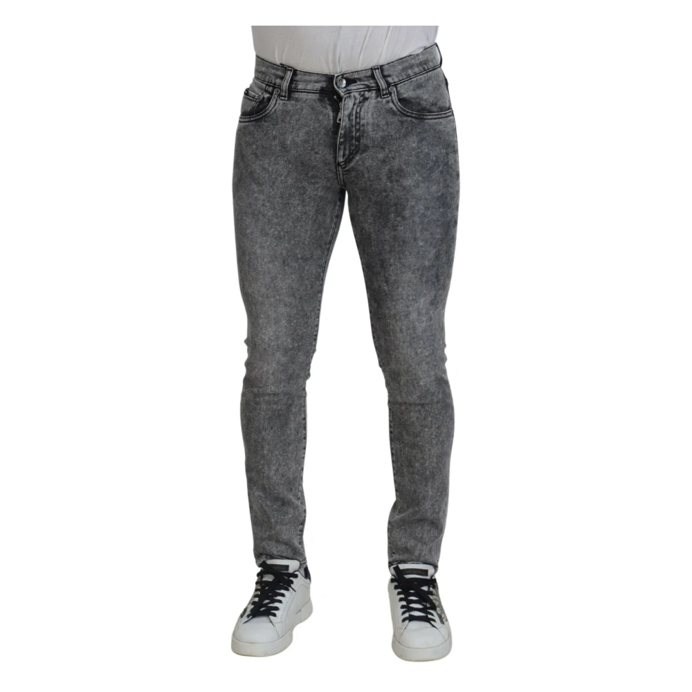 Dolce & Gabbana Elegant Grey Skinny Jeans - Male - Slim Fit Jeans - Gray - Xs - Jeans