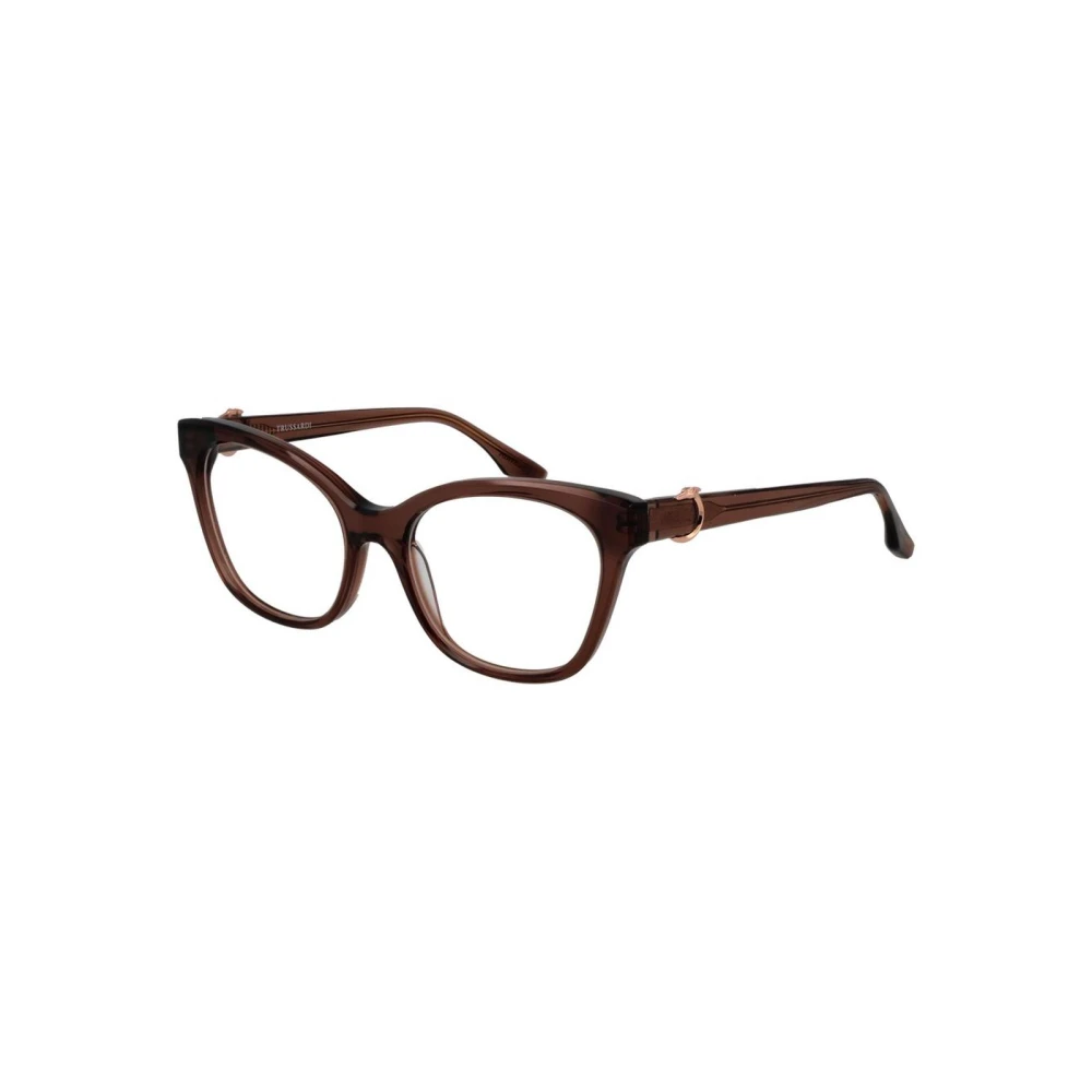 Trussardi Women's Brown Elegant Rectangular Glasses Frame