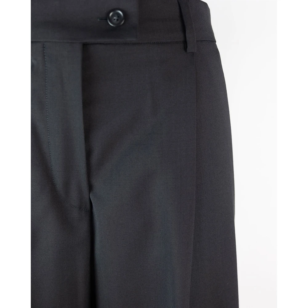 SPORTMAX Wijde Pijp Wol Broek Black Dames