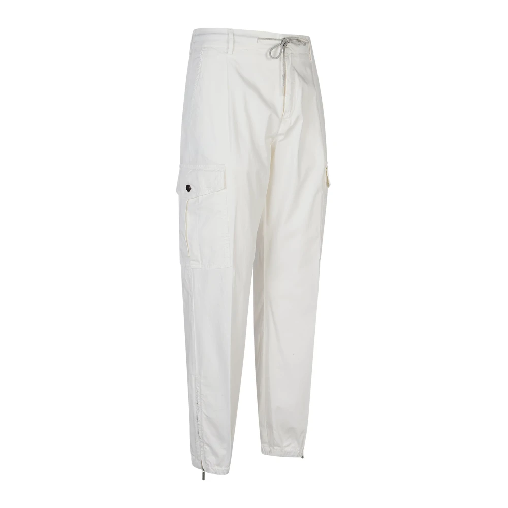 Eleventy Hombre Blanco Pantalones, Talla: W30