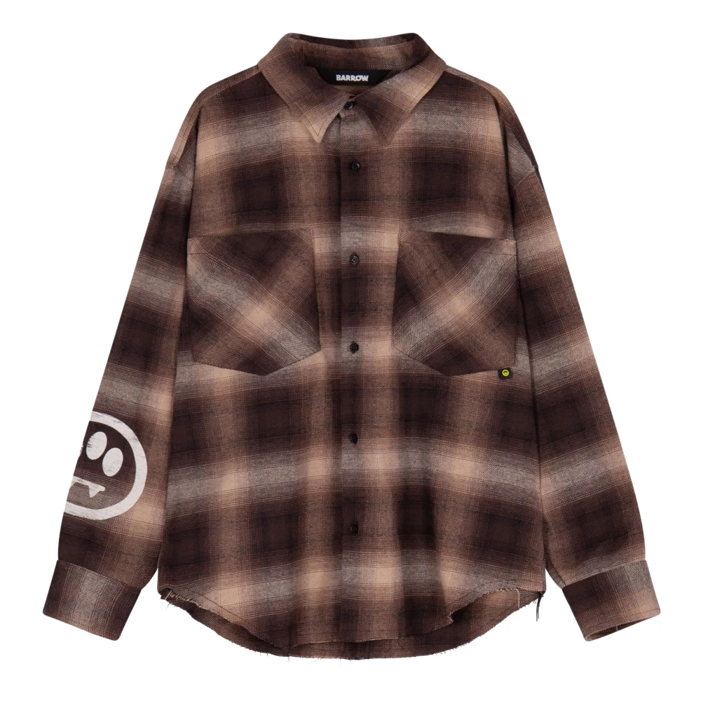 Barrow Flanellen Shirt in Zand Multicolor Heren