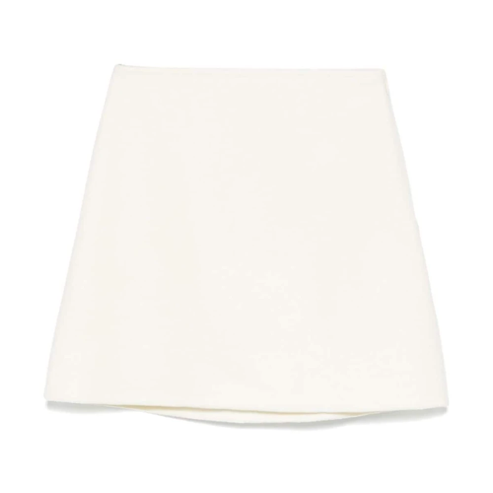 Ermanno Scervino Witte Wollen Rok Rechte Zoom White Dames