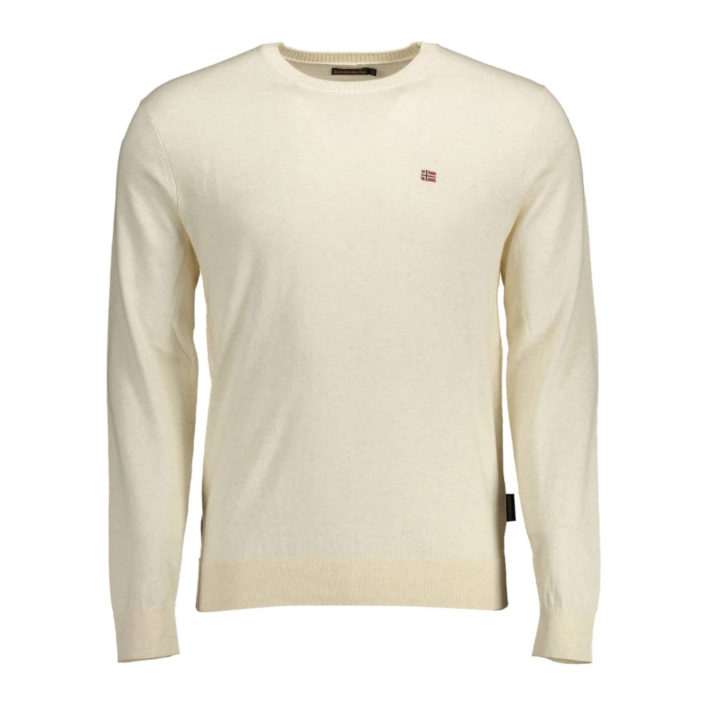 Napapijri Men's Beige Elegant And Versatile Jumper For - Round-Neck Knitwear - 2XL- Knitwear
