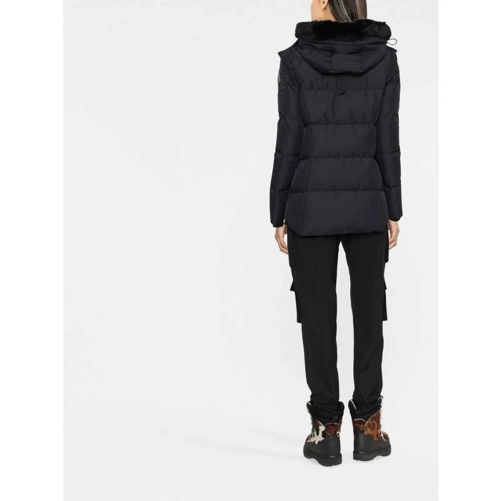 Moose Knuckles Cloud 3Q Short Hooded Jacket Black Dames