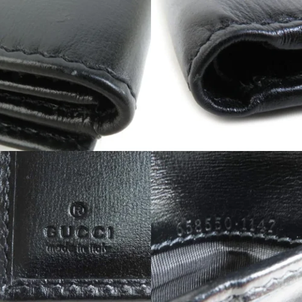 Gucci Vintage Pre-owned Leather wallets Black Dames