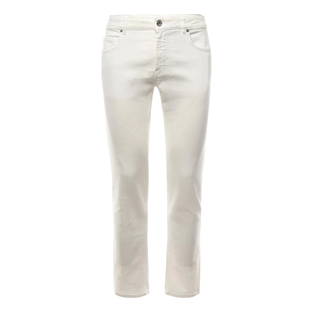 Eleventy White Slim Fit Jeans, Male, W31, Slim-Fit Jeans