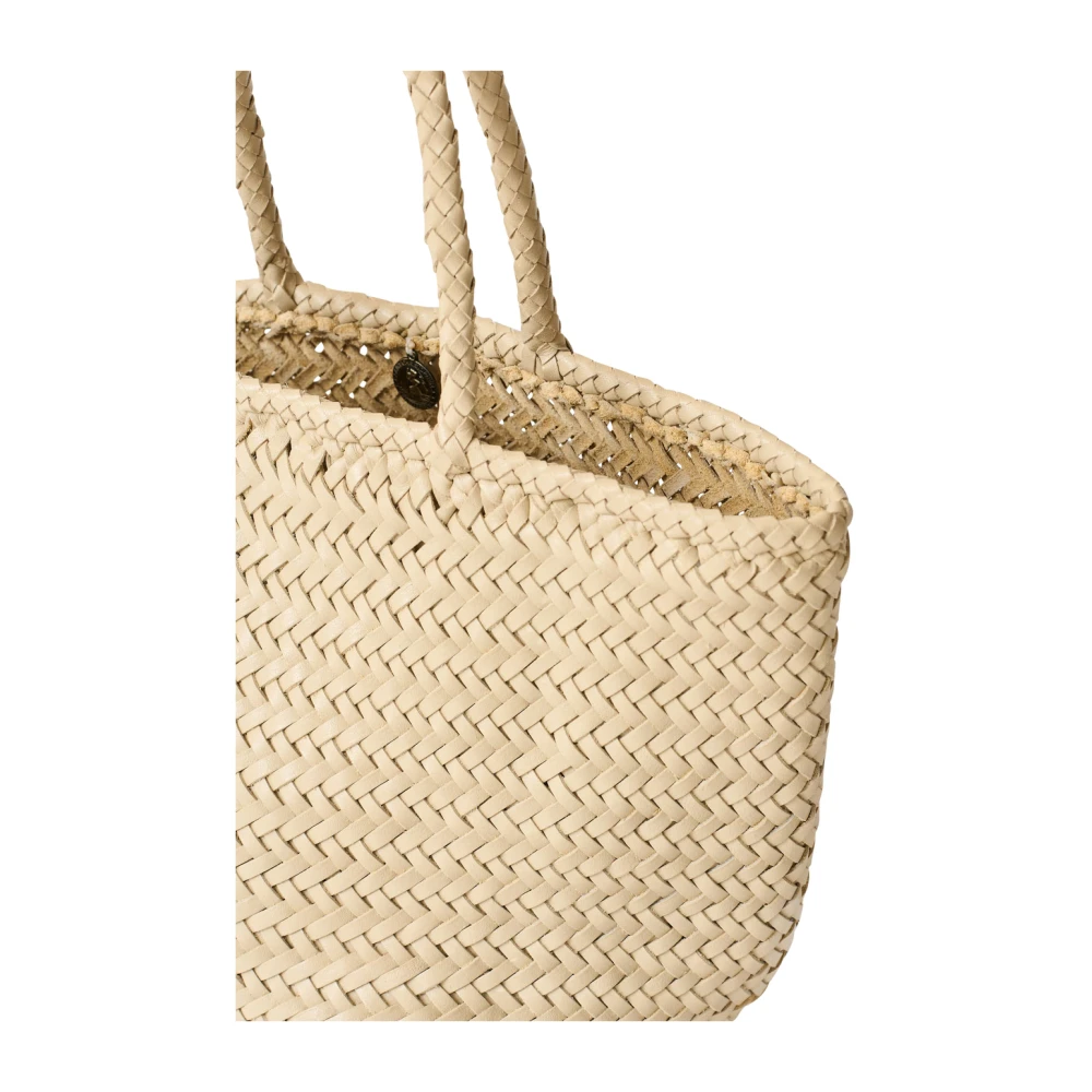 Dragon Diffusion Grace Wit Leren Schoudertas Beige Dames