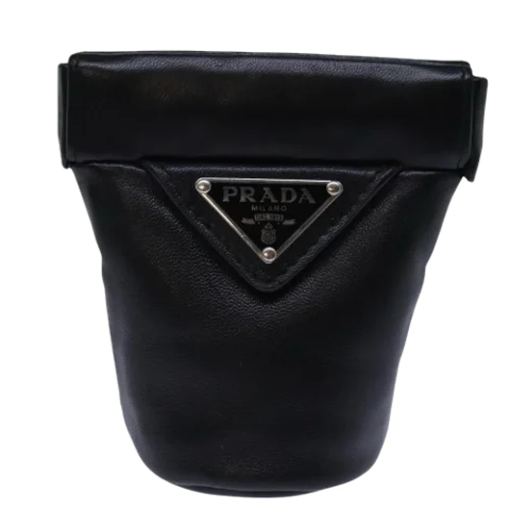 Prada Vintage Pre-owned Leather prada-bags Black Dames