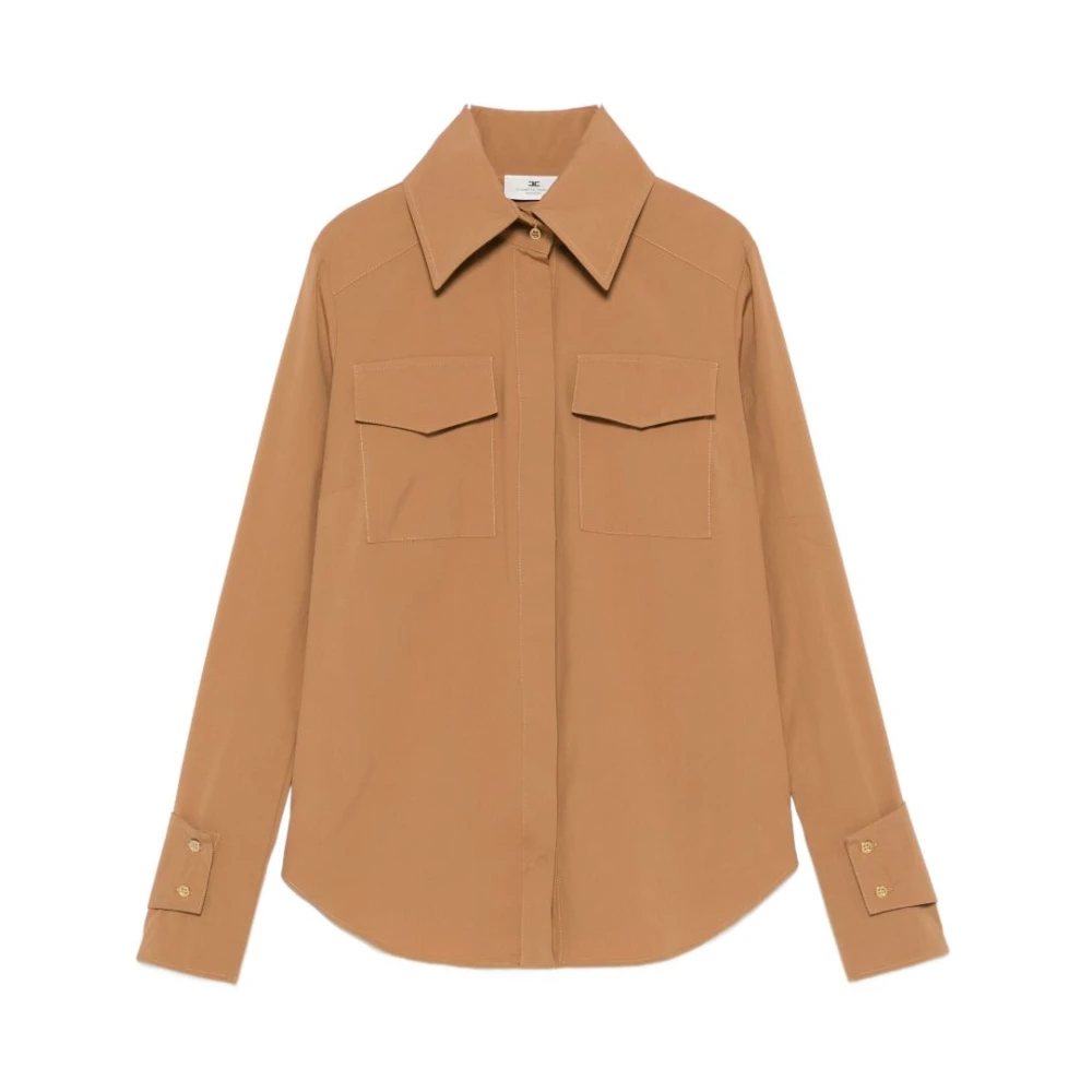 Elisabetta Franchi Shirt - Female - Shirts - Brown - S - Blouses & Shirts