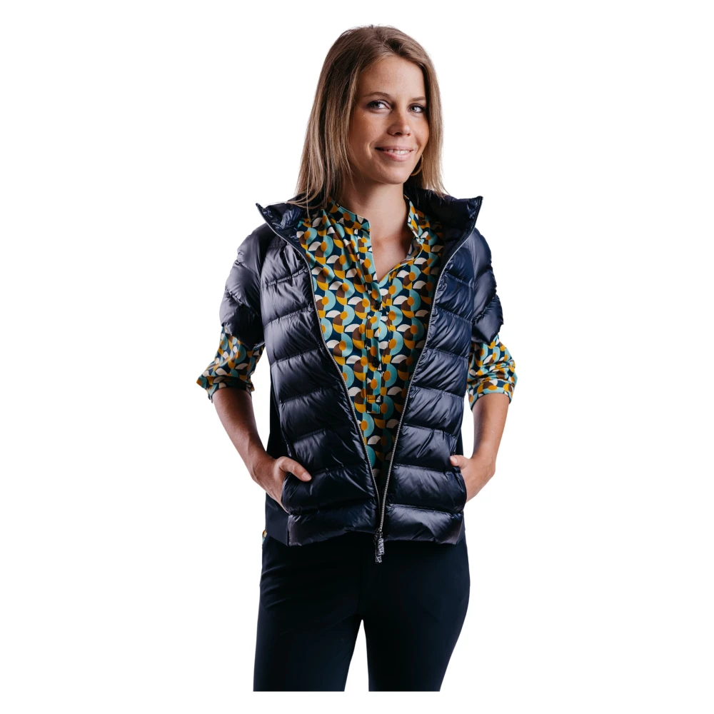 RRD Bi-Material Mouwloze Jas Vest Blue Dames
