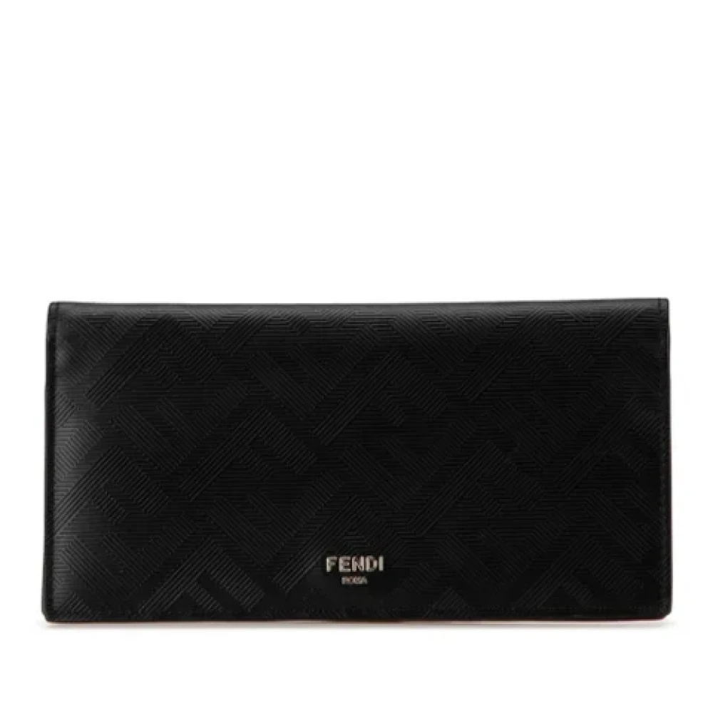 Fendi Vintage Pre-owned Leather wallets Black Dames