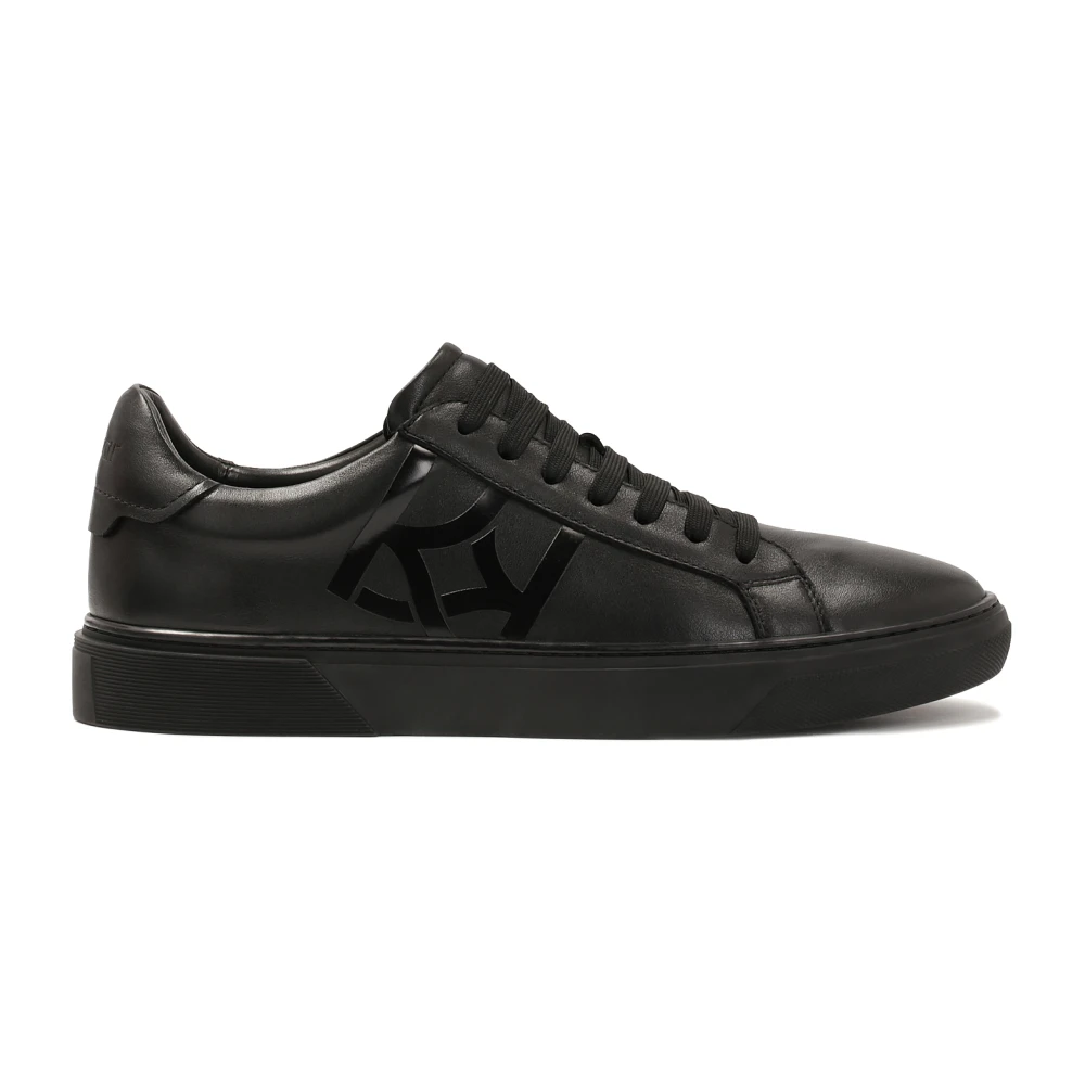 Kazar Zwarte sneakers met groot monogram Heren Schoenen