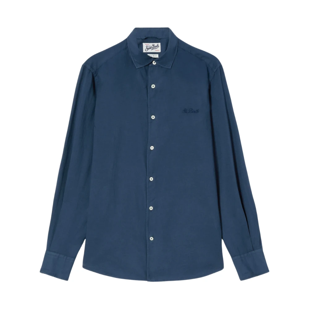 Mc2 Saint Barth Blue Casual Shirts, Male, M, Chemise Shirt