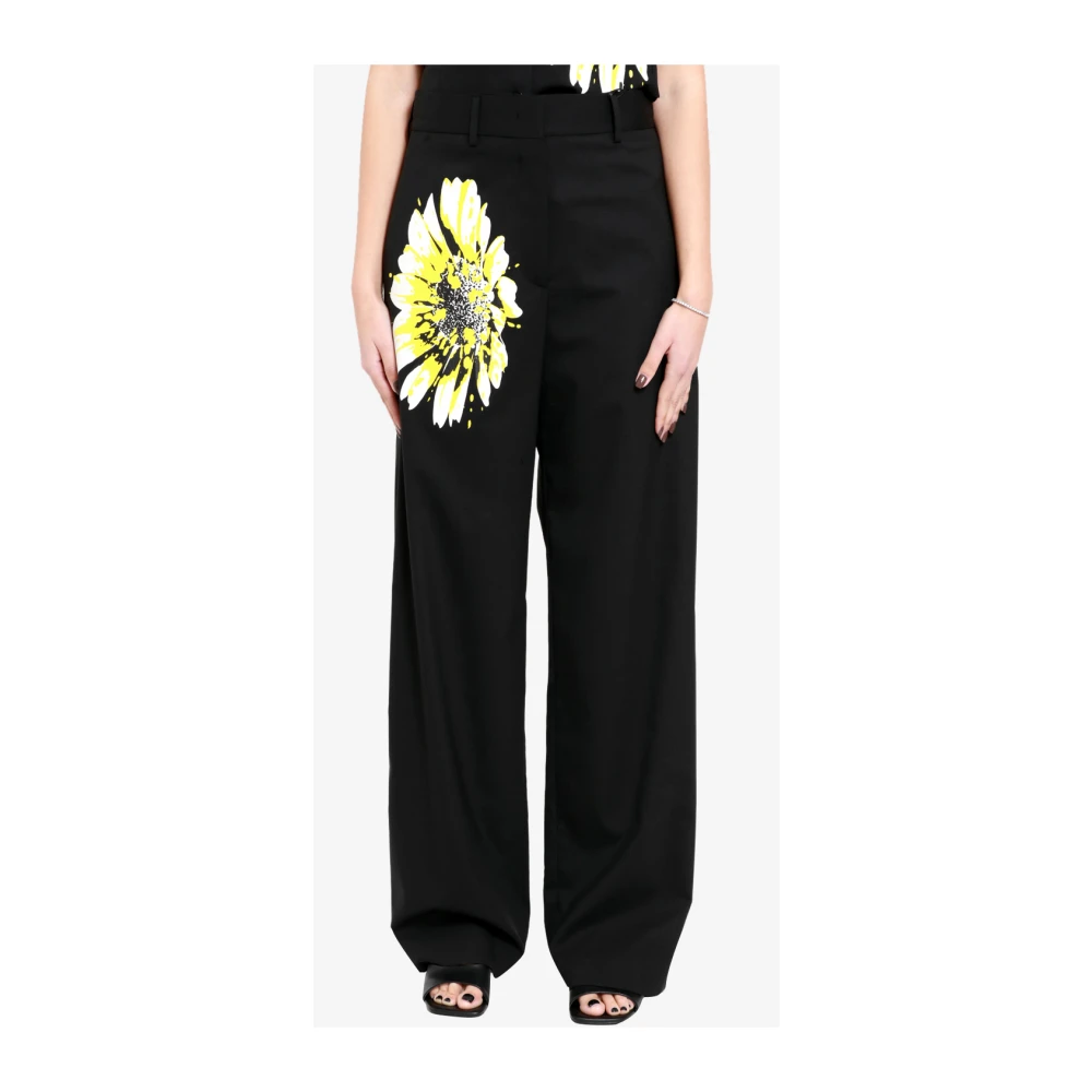 Msgm Wide Trousers Black Dames