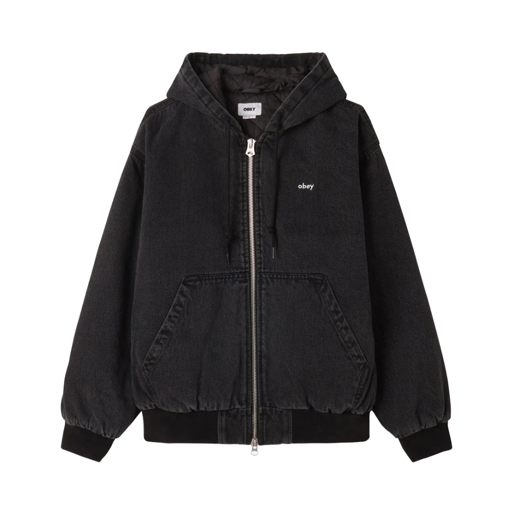Obey Urban Hoodie met Diamantstiksels Blue Heren