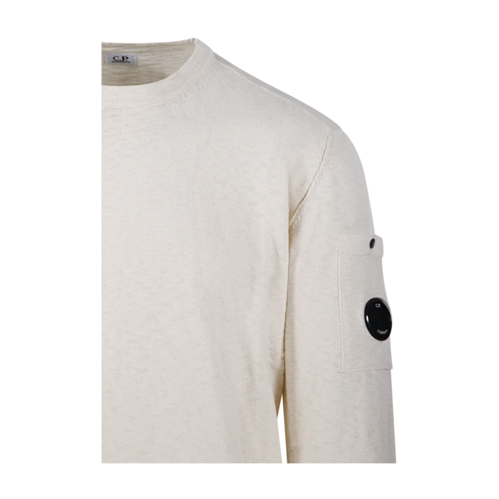 C.P. Company Witte Gebreide Trui White Heren
