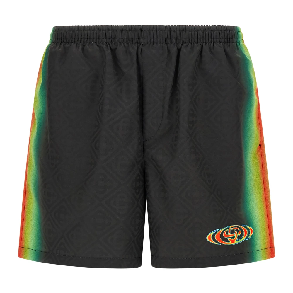 Casablanca Men's Multicolor Monogram Jacquard Swim Shorts - Training Shorts - M - Sport