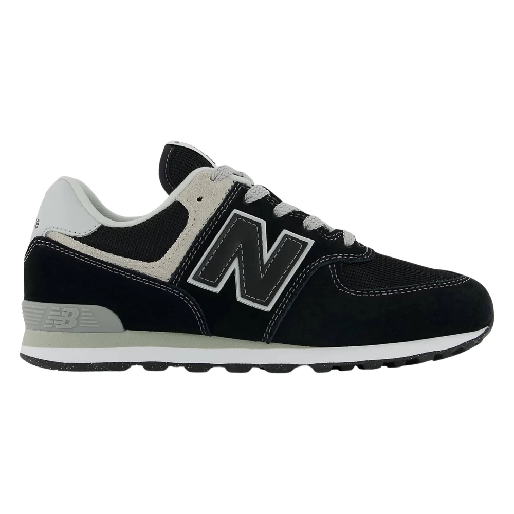 New Balance Unisex Kids Black Kids Sneakers, 36 Eu, 574 Lace Up Logo Trainers