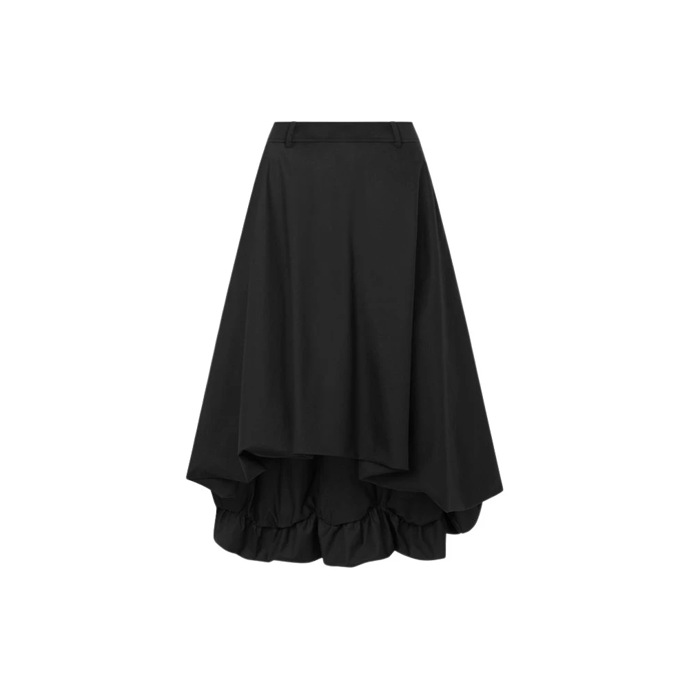 Moschino Women's Black Cotton Poplin Midi Skirt