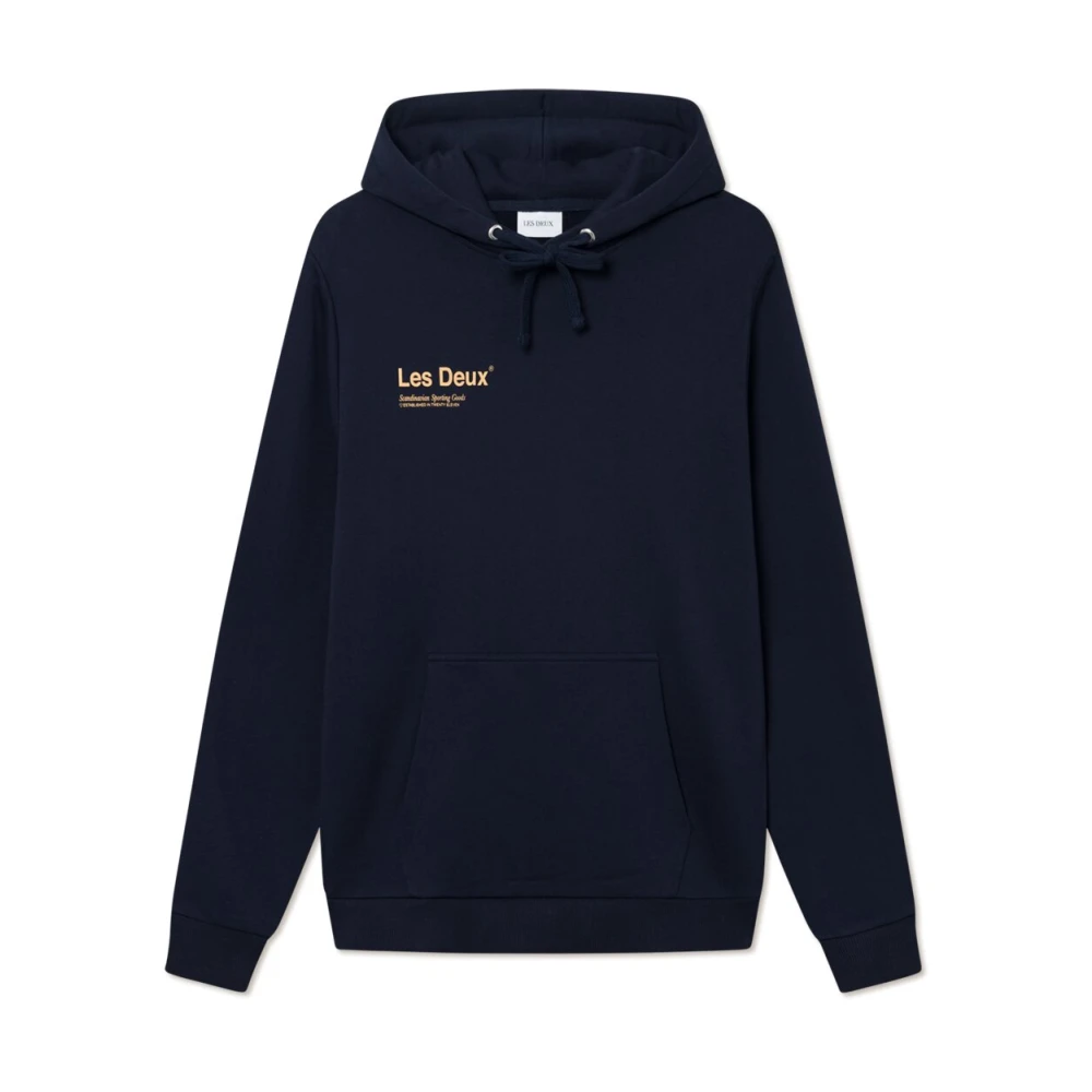 Les Deux Broody Hoodie Blue Heren