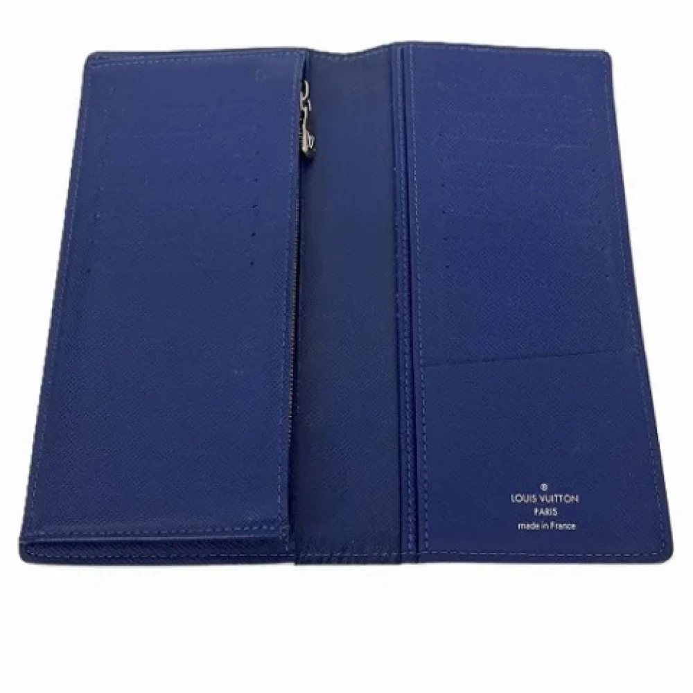Louis Vuitton Vintage Pre-owned Leather wallets Blue Heren